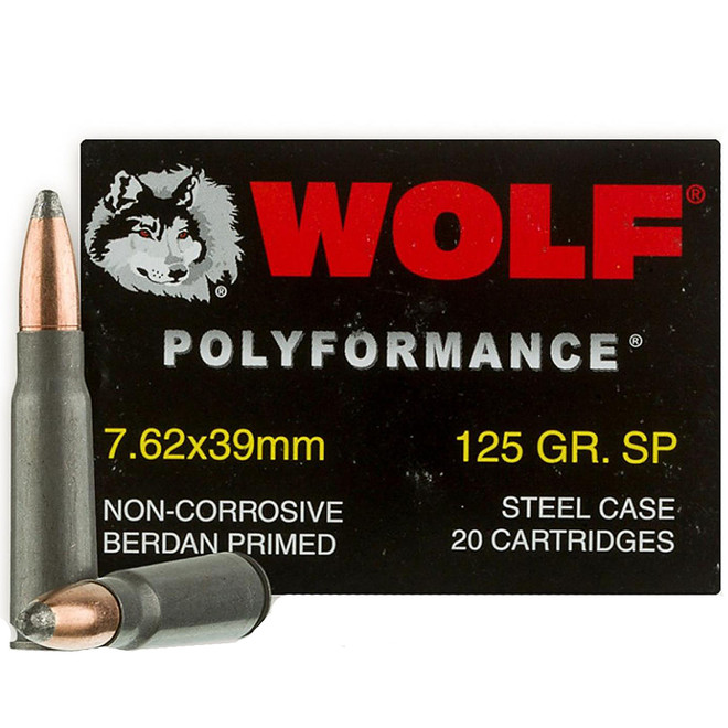 Wolf Performance 7.62x39 SP 125GR 20 Rounds
