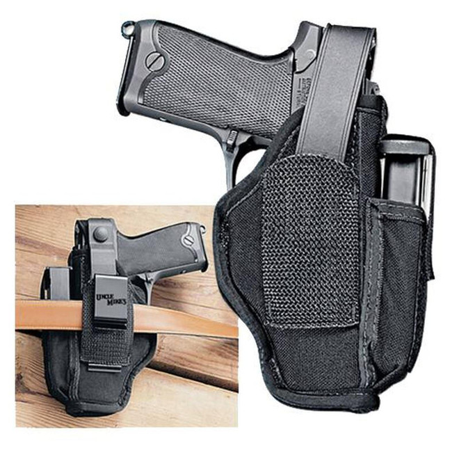 Uncle Mike's Side Kick Belt Holster Ambidextrous Taurus Judge 3" Barrel, S&W Governor Nylon Black MO70450