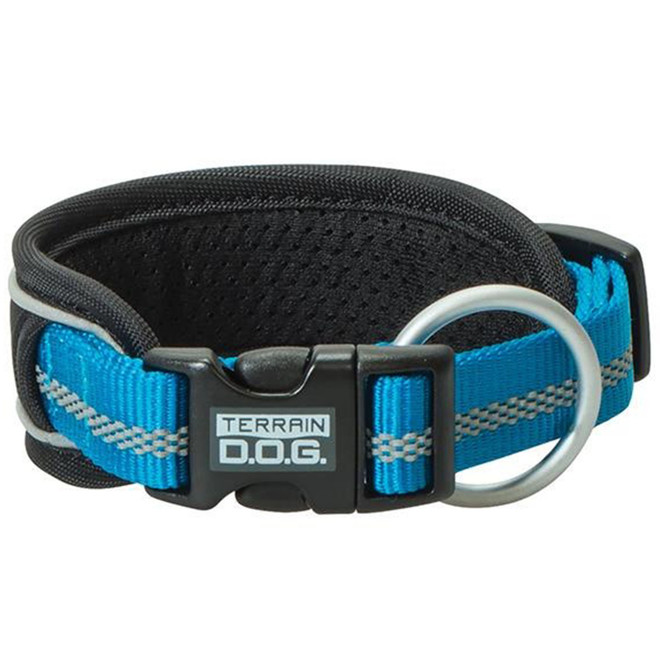Terrain Dog 1" Medium Pad Reflect Collar - Blue