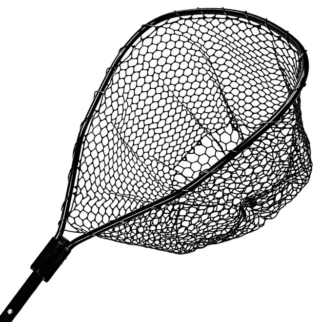 Ranger Nets Tournament Series Net 54-84" Telescoping Handle 25" x 25" Hoop Rubber Coated Nylon Black