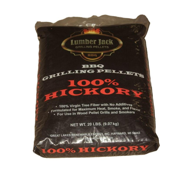 LumberJack Brand 100% Hickory BBQ Grilling Pellets, 20 lb.