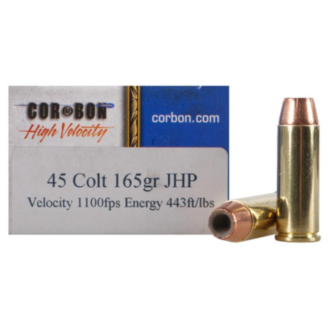 Cor-Bon Self-Defense Ammunition 45 Colt LC 165Gr Jacketed Hollow Point 20 Rounds