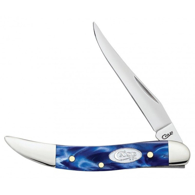 Case & Sons Cutlery Co Blue Pearl Kirinite - Small Texas Toothpick Folding Knife