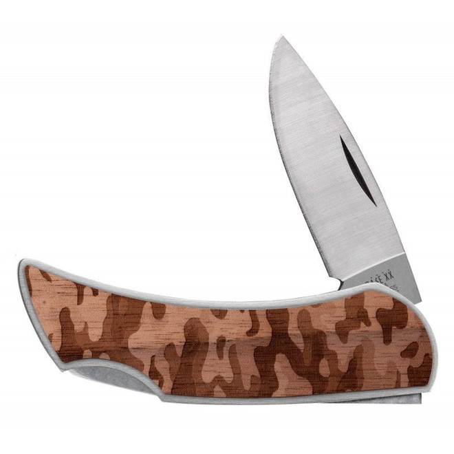 Case XX Woodchuck Natural Wood Camo Executive Lockback Stainless Pocket Knife