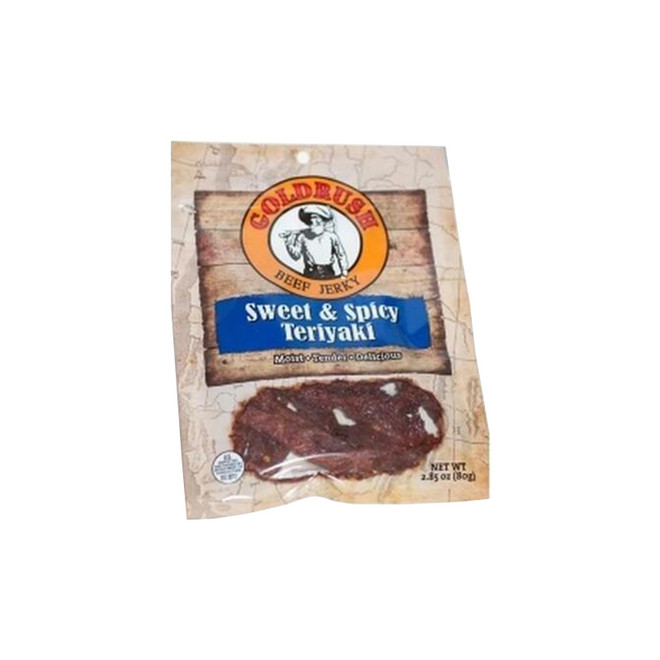 Gold Rush Jerky 72133 GOLDRUSH Sweet N Spicy Teriyaki 2.85 oz. Beef Jerky