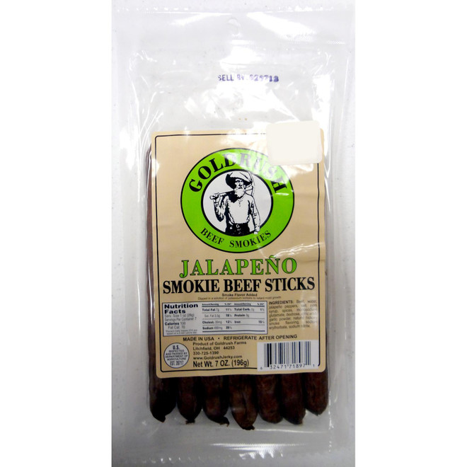 Gold Rush Beef Sticks 7oz. Package (Jalapeno)