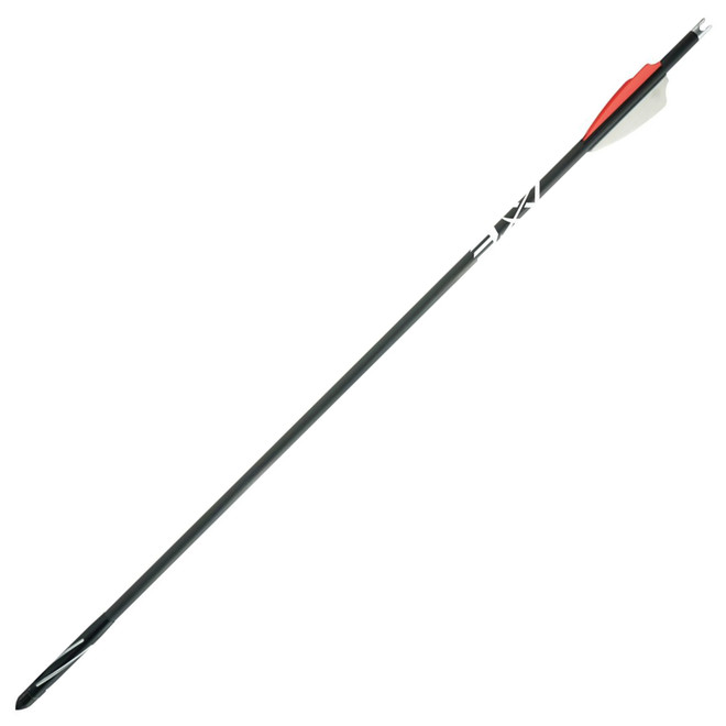 Axe 20" Carbon Crossbow Bolt 4" Vanes Black Pack of 6