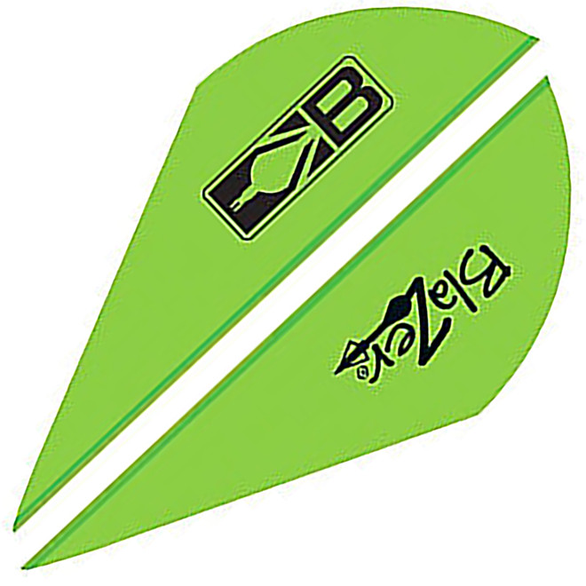 Bohning Blazer 2" Vane Arrow Fletching Neon Green Pack of 36, 10831NG2