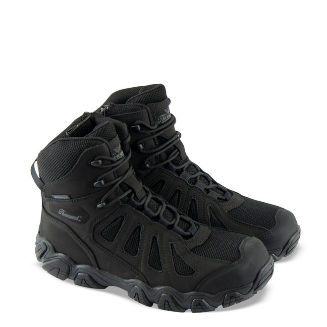 Thorogood Mens Crosstrex SZ BBP Waterproof 6" Hiker Black Boots 834-6295