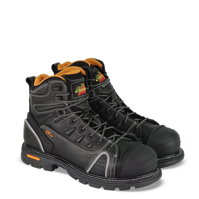 Thorogood Mens Gen Flex2 6" Black Composite Safety Toe Boots 804-6444