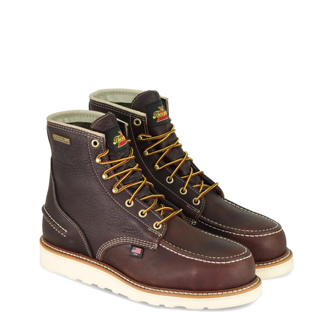 Thorogood Mens 1957 Waterproof 6" Briar Pitstop MOC Toe MWB 814-3600