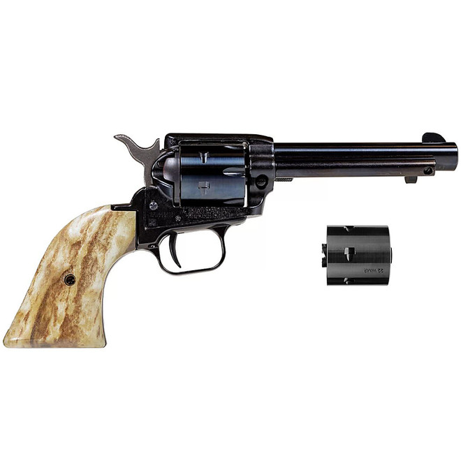 Heritage Rough Rider 22 LR/22 Mag Combo Revolver With 4.75 Inch Barrel and Stag Grips