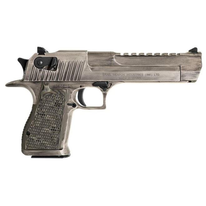 Magnum Research DE50WMD Desert Eagle 50 AE 6" Barrel Apocalyptic Distressed White Cerakote 7rd