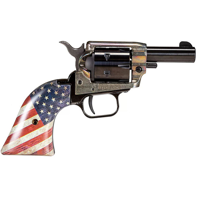 Heritage Rough Rider Barkeep .22 LR, 2" Barrel, US Flag Grips, Simulated Case Hardened, 6rd