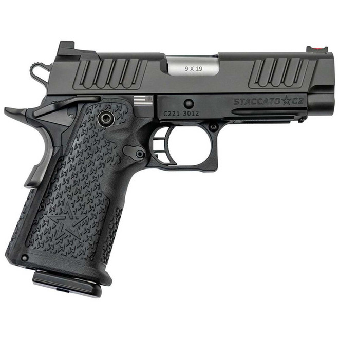 Staccato C2 9mm 3.9" Stainless Bull Barrel Dawson Sights Black 16rd