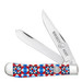 Burnt Bone Traditional Pocket Knife Single Clip Blade