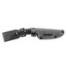 Gerber Downwind Black Fixed Blade Caper, Plain Edge, Drop Point, Waxed Canvas Sheath