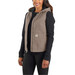 Carhartt Womens Washed Duck Insulated Hooded Vest Taupe Gray Small Regular