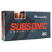 Hornady Subsonic Brass .338 ARC 307 Grain 20 Rnd SubX