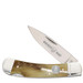 Burnt Bone Traditional Pocket Knife Single Clip Blade.