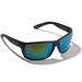 Bajio Bales Beach Sunglasses Black Matte Frame Polycarbonate Green Mirror Lenses