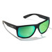 Bajio Boneville Sunglasses Matte Black Frame Green Polycarbonate Lenses