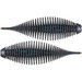 Geecrack Floating Elastomer Bellows Shad Soft Plastic Creature Bait - 3.8 Inch Black Blue Flake