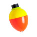 Betts 7/8 Inch Unweighted Plastic Floats Snap-On Pear - Fluorescent Orange/Yellow