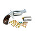 North American Arms 22MSC Mini-Revolver 22 LR/22 WMR 5 Shot 1.13" Stainless Steel Barrel, Frame & Cylinder, Rosewood Birdshead Grip Exposed Hammer