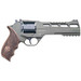 Chiappa Firearms 340282 Rhino 60DS Large Frame 357 Mag 6 Shot, 6" Green Cerakote Steel Vent Rib Barrel, Blued Steel Cylinder, Green Cerakote Aluminum Frame, Walnut Grip, Concealed Hammer