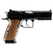 Tanfoglio IFG TFSTOCKI10 Defiant Stock I 10mm Auto Caliber with 4.50" Barrel, 13+1 Capacity, Overall Black Finish Steel, Picatinny Rail/Beavertail Frame, Serrated Slide & Wood Grip