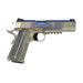 Colt Mfg O1070RGZ 1911 Government 45 ACP 7+1, 5" Stainless National Match Barrel, Serrated Slide & Frame w/Picatinny Rail, Double Diamond Checkered Wood Grip