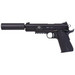 GSG G1911ADOPS 1911 ADOP 22 LR 10+1 5" All Black Steel/Threaded Barrel, Serrated Slide, Zinc Alloy w/Picatinny Rail & Beavertail Frame Black Polymer Grip, Faux Suppressor