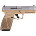 Taurus 1G3B949T G3 Full Size Frame 9mm Luger 15+1/17+1 4" Matte Stainless Steel Barrel, Matte Serrated Stainless Steel Slide, Tan Polymer Frame w/Picatinny Rail, Tan Polymer Grip, Right Hand