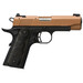 Browning 051896490 1911 Black Label Compact Frame 22 LR 10+1, 3.63" Matte Stainless Steel Barrel, Copper Cerakote Serrated Slide, Matte Black Polymer Frame w/Beavertail, Black Laminate Wood Grip