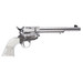 Cimarron PP415LNTRII Teddy Roosevelt Frontier 45 Colt (LC) 6 Shot 7.50" Nickel-Plated Engraved Barrel, Cylinder & Frame, White w/Laser Engraved "T.R." Grip