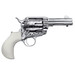 Cimarron PP346HUCKENG Huckleberry 45 Colt (LC) 6 Shot, 3.50" Nickel Engraved Barrel, Cylinder & Frame, Poly-Ivory w/"Huckleberry" Engraved On The Backstrap Grip