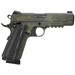 Girsan 392071 MC1911 C Untouchable Compact Frame 9mm Luger 9+1 4.40" Black Steel Barrel, OD Camo Serrated Steel Slide & Frame w/Beavertail & Picatinny Rail, Black Polymer Grip