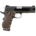 Tyler Gun Works TGWCMCC45 Custom 1911 Commander 45 ACP 7+1 4.25" Stainless Match Grade Barrel, Blued Serrated Steel Slide Color Case Steel Frame w/Beavertail, Walnut Grip