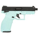 Taurus 1-TX22141C10 TX22 Full Size Frame 22 LR 10+1 4.10" Matte Black Threaded Barrel, Matte Black Serrated Slide, Cyan Polymer Frame w/Picatinny Rail, Textured Grip
