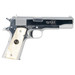 Iver Johnson Arms 1911A138CHRWP 38 Super 8+1 5" Stainless Steel Barrel, Bright Polish Chrome Serrated Stainless Steel Slide, Pearl Grips