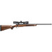 Mossberg 28240 Patriot w/Optic Full Size 7mm PRC 3+1 24" Matte Blued Fluted Threaded Barrel, Matte Blued Drilled & Tapped Receiver, Walnut Fixed Stock, Vortex Crossfire II 3-9x40mm Scope, Right Hand