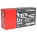 Aguila 1E097719 9mm Luger 147gr Full Metal Jacket Flat Point 50 Per Box/20 Case