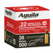 Aguila 1B221118 Super Extra High Velocity 22LR 38gr Copper Plated Hollow Point 500 Per Box/4 Case