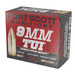 Fort Scott Munitions 9MM080SCV Tumble Upon Impact (TUI) 9mmLuger 80gr Solid Copper Spun 20 Per Box/25 Case