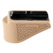 Hogue 18623 Extension Base Pad Fits Glock 26 Compatible w/ 10rd Magazine FDE Overmolded Rubber