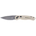CobraTec Knives TANDIABLOAUTO Diablo 3.50" Folding Black Stonewashed D2 Steel Blade, 4.75" Tan Textured G10 Scales Handle