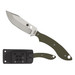 Spyderco FB49GPOD Stok 2.95" Fixed Bowie Plain Stonewashed 8Cr13MoV SS Blade/Olive Drab Textured G10 Handle Includes Sheath w/G-Clip