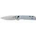 Kershaw 2051 Iridium EDC Mini 3" Folding Spear Point Plain Stonewashed D2 Steel Blade, Ice Blue Aluminum Handle