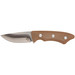 Browning 3220498B Guide Series Small 3" Fixed Drop Point Plain Brown Satin Sandvik 14C28N SS Blade, Brown Micarta Handle